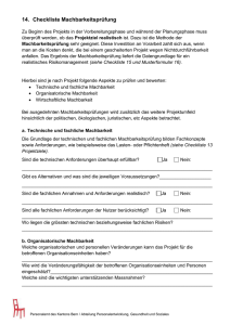 Link öffnet in einem neuen Fenster.Checkliste Machbarkeitsprüfung