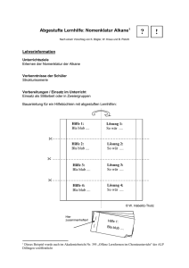 Abgestufte Lernhilfe: Nomenklatur Alkane - SINUS