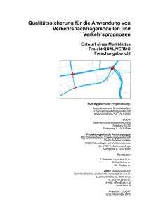 7.2 Konfidenzintervall für modellierte Verkehrsstärken des