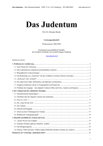 Judentum - Kein