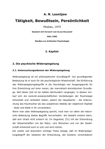 2. Die psychische Widerspiegelung