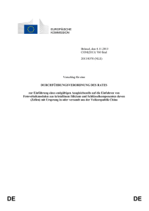 DE DE BEGR&Uuml;NDUNG 1. Kontext des Vorschlags Gr&uuml;nde f&uuml;r den