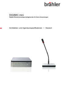 Spezifikationen DIGIMIC mini - Brähler ICS Konferenztechnik