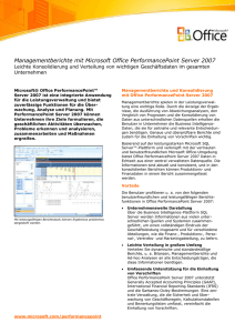 Managementberichte mit Microsoft Office PerformancePoint Server