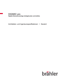 Spezifikationen DIGIMIC pro - Brähler ICS Konferenztechnik