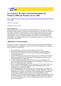 &Uuml;berlegungen zum Aktualisieren auf Windows Server 2003