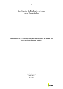 Situation der Kinderkrippen in den