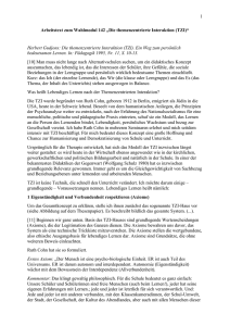 Herbert Gudjons: Die themenzentrierte Interaktion (TZI)