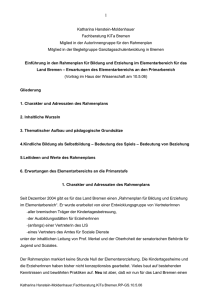 Der Bremer Rahmenplan für Bildung und Erziehung im