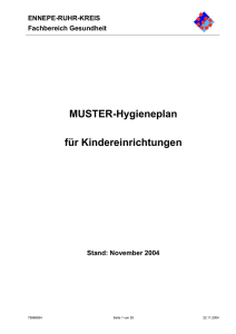 MUSTER-Hygieneplan für Kindereinrichtungen - Ennepe-Ruhr