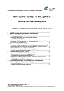 Resolution zu einer "Makroregion Alpenraum"