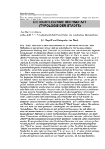 Weber, Max, Die nichtlegitime Herrschaft (Typologie der St&auml;dte)