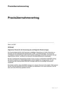 Praxisübernahmevertrag