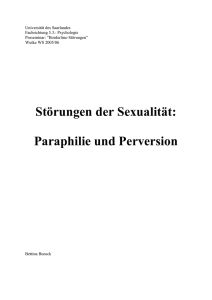 Störungen der Sexualität – Paraphilie und Perversion