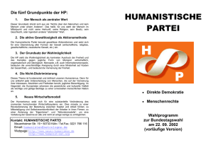 Humanistische Partei - c/o Karsten Winkler, Velberter Str