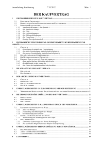 ausarbeitung kaufvertrag