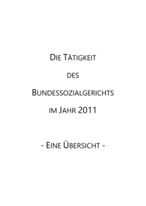 Tätigkeitsbericht 2011 - Bundessozialgericht