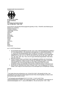 BUNDESVERFASSUNGSGERICHT - 2 PBvU 1/11