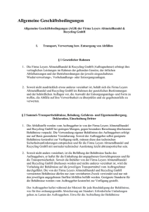 Unsere aktuellen AGB`s