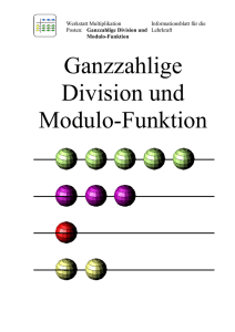 Ganzzahlige Division und Modulo-Funktion