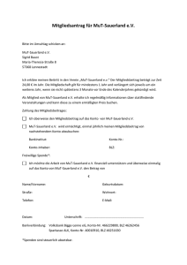 Mitgliedsantrag für MuT-Sauerland e.V. Bitte im Umschlag schicken