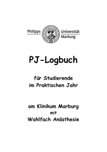 PJ - Logbuch Anästheise - Uni