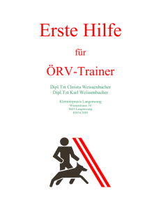 Der Erste Hilfe Kurs! - Hundeschule Langenwang