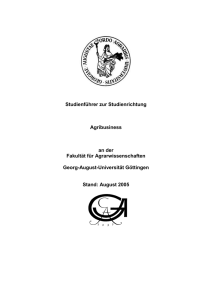Preisbildung im Agribusiness - Georg-August