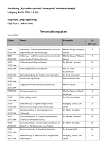 Veranstaltungsplan
