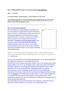 FAQ - Homöopathie
