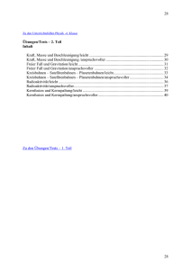 Die Übungen/Tests der 4