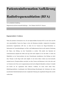 Patienteninformation/Aufklärung Radiofrequenzablation (RFA)