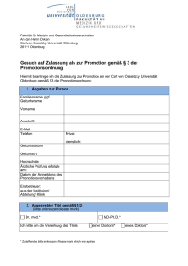 antrag auf zulassung als doktorand/in