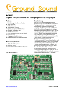 DCN23 rev2 DCN23 Digitale Frequenzweiche mit 2 Eingängen und