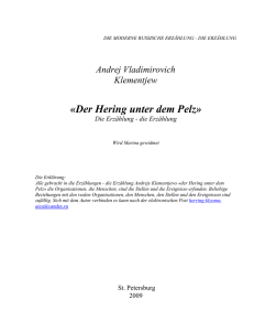 DIE MODERNE RUSSISCHE ERZ&Auml;HLUNG