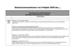 Staatsexamensthemen von Frühjahr 2005 bis…