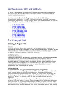 Die Wende in der DDR und Ost