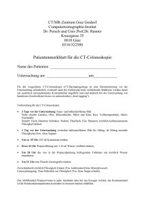 Patientenmerkblatt CT-Coloskopie - CT/MR