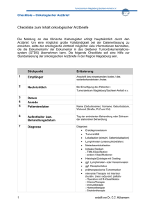 Checkliste Arztbrief - Tumorzentrum Magdeburg/Sachsen