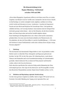 Die Kinoentwicklung in der Region Oldenburg / Ostfriesland