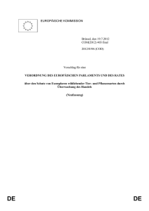DE DE BEGR&Uuml;NDUNG 1. Die Kommission hat mit Beschluss vom 1
