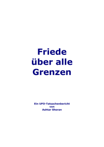 Friede &uuml;ber alle Grenzen