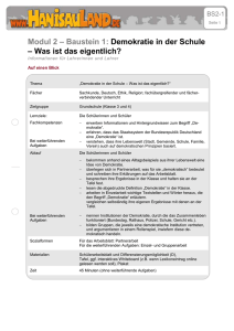 Baustein 1: Demokratie in der Schule &ndash; Was ist das