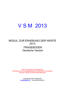 VSM 2013 - Geert Hofstede