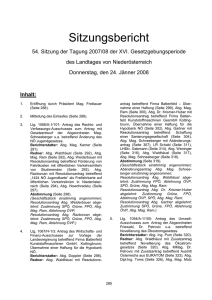 Inhalt: - beim Nieder&ouml;sterreichischen Landtag