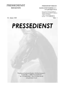 Archiv im PRESSEDIENST - Infodienst