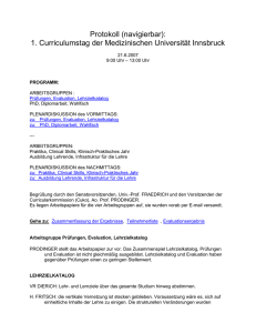 Aufgaben Prüfungskoordination - Medizinische Universität Innsbruck