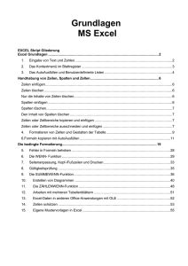Excel Grundlagen