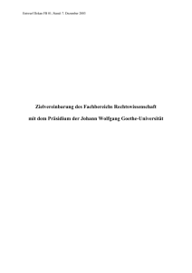 Zielvereinbarung - Fachbereich 01 - Goethe