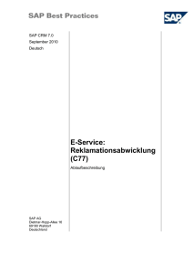 E-Service: Service Request Mgt